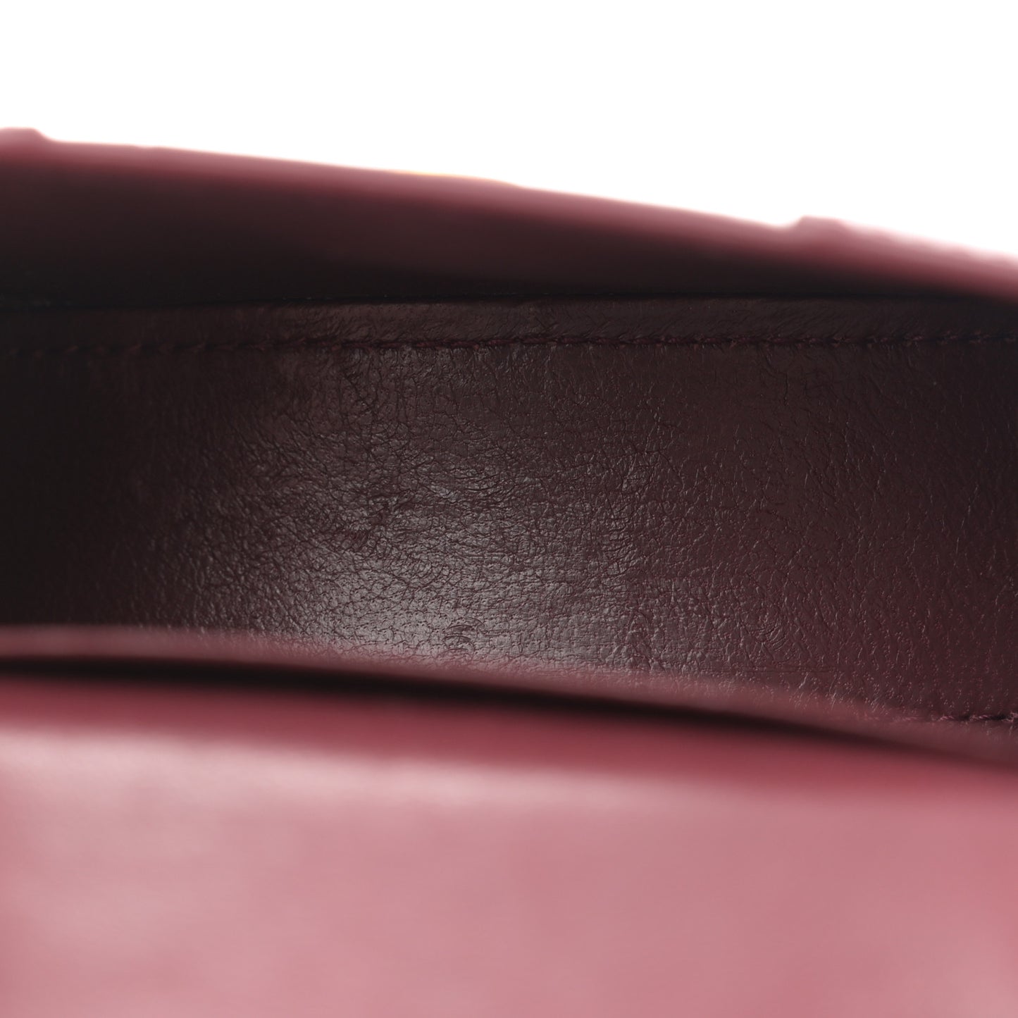 Shiny Calfskin Crocodile Embossed Hourglass Top Handle Bag Mini with Chain Dark Red