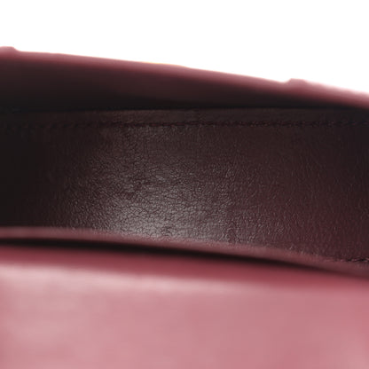 Balenciaga Shiny Calfskin Crocodile Embossed Hourglass Top Handle Bag Mini with Chain Dark Red 5 of 12