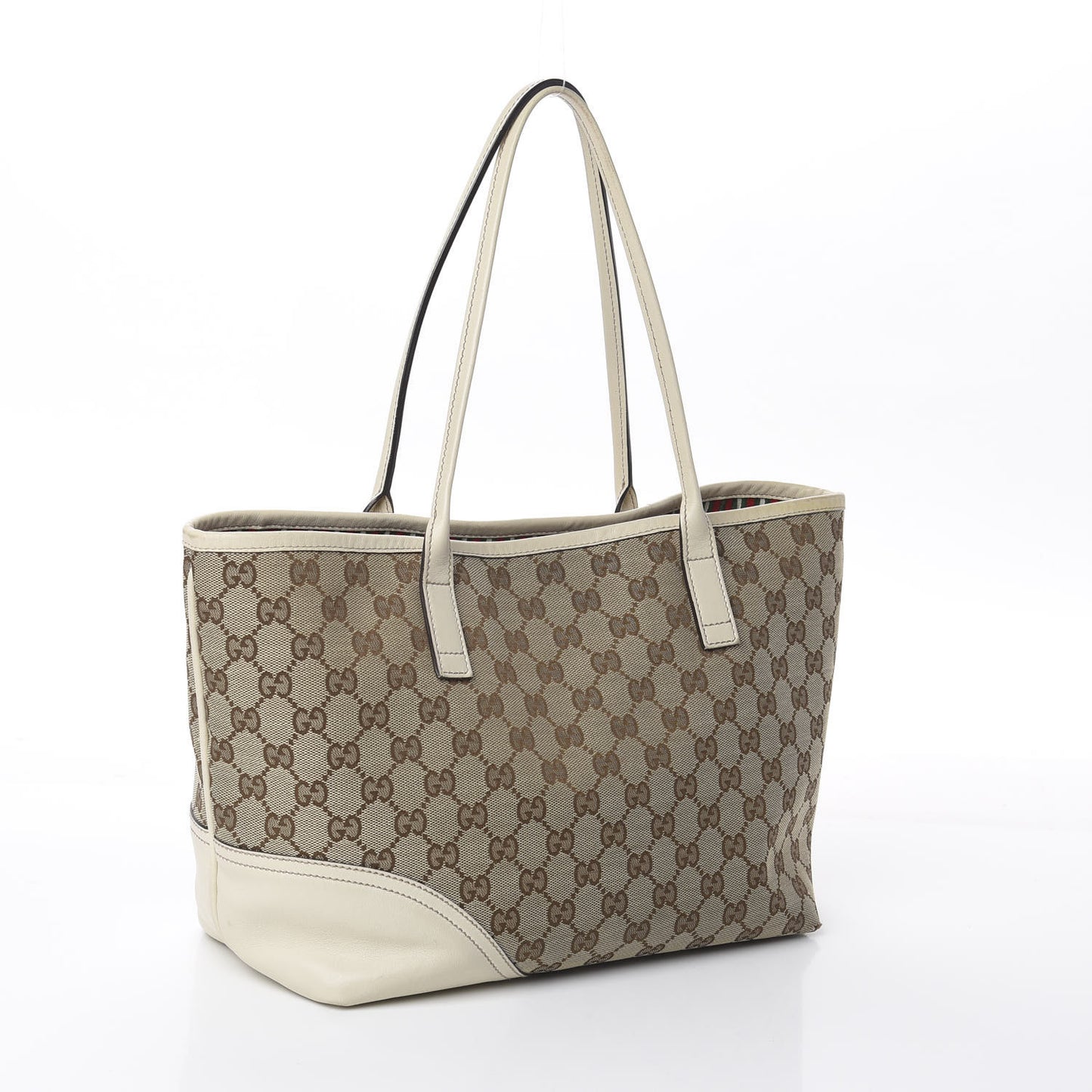 Monogram Medium New Britt Tote Off White