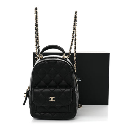 Chanel Caviar Quilted CC Mini Classic Backpack Black 10 of 10