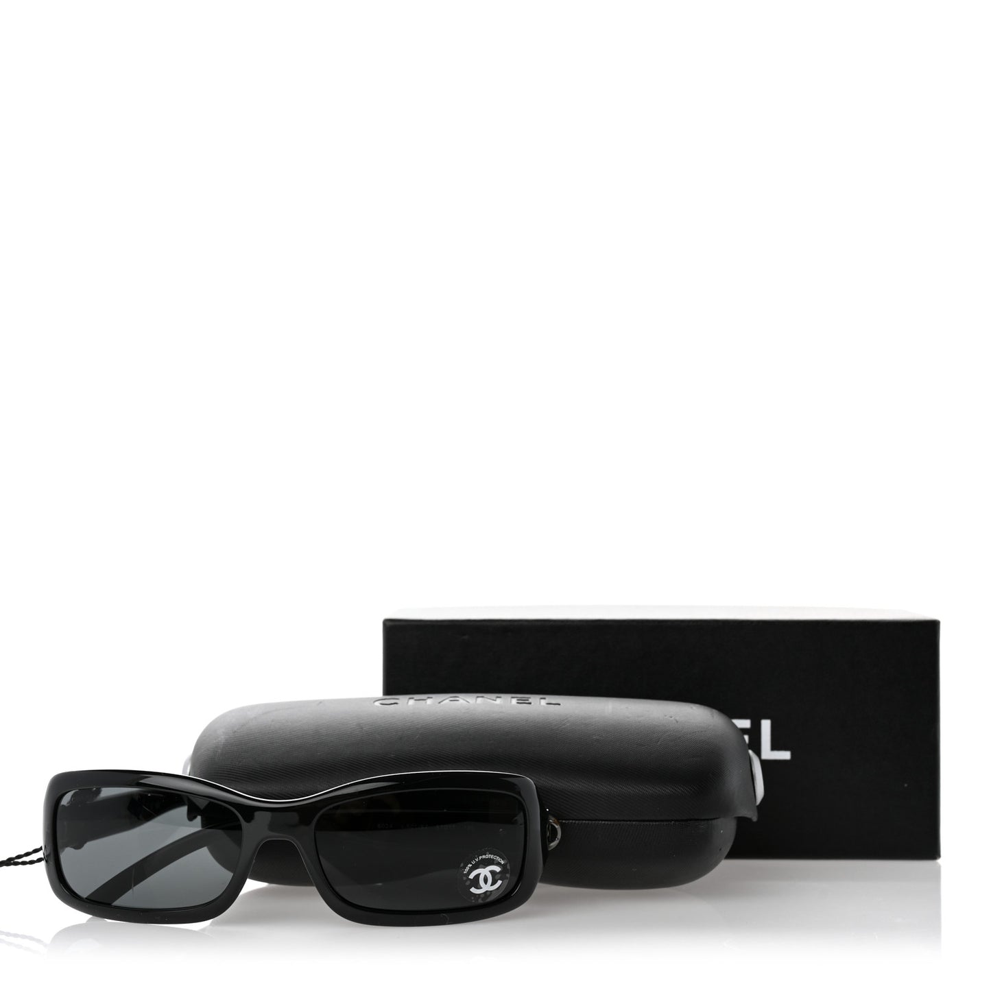 Acetate Rectangle CC Sunglasses 6024 Black
