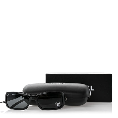 Chanel Acetate Rectangle CC Sunglasses 6024 Black 7 of 7