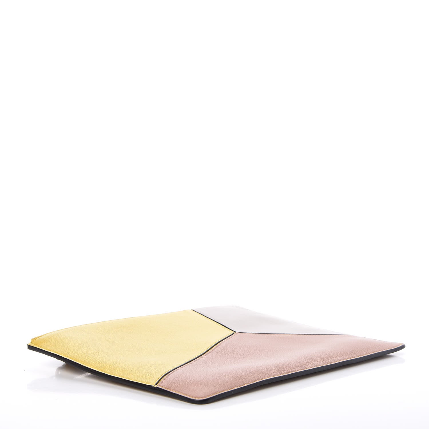 Loewe Calfskin Medium Puzzle Flat Pouch Yellow 4 of 9