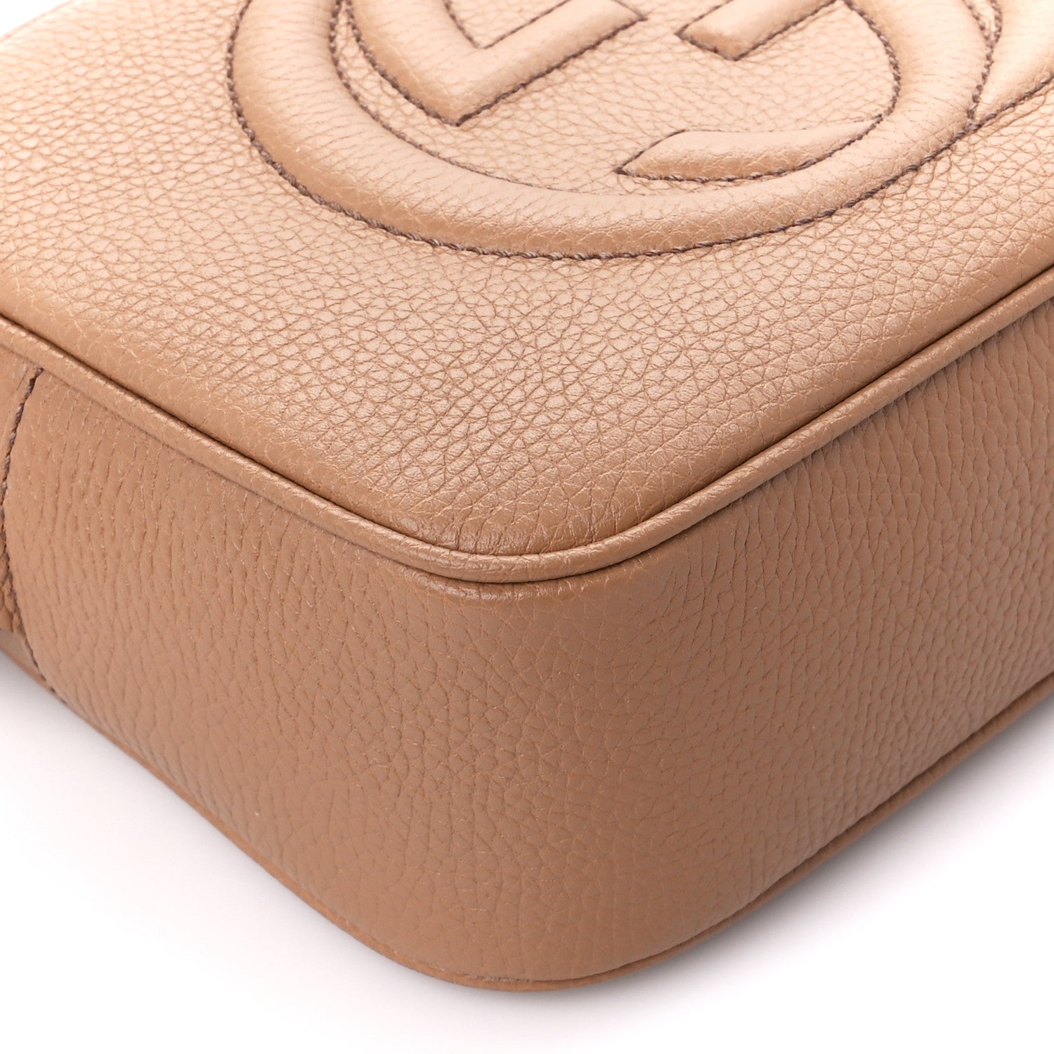 Gucci Pebbled Calfskin Small Soho Disco Bag Camelia 10 of 12