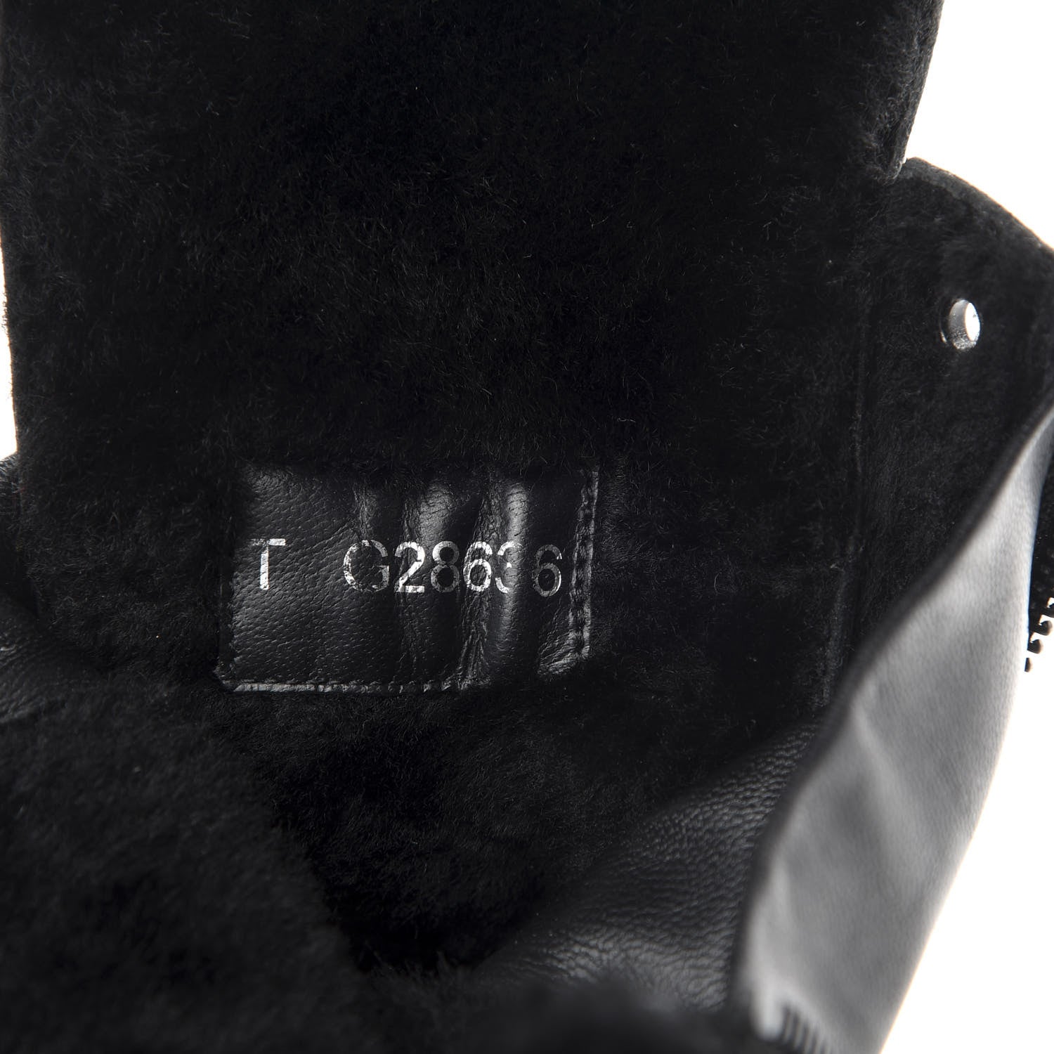 Chanel Calfskin Shearling Quilted Cap Toe Combat Boots 39.5 Black 8 of 8