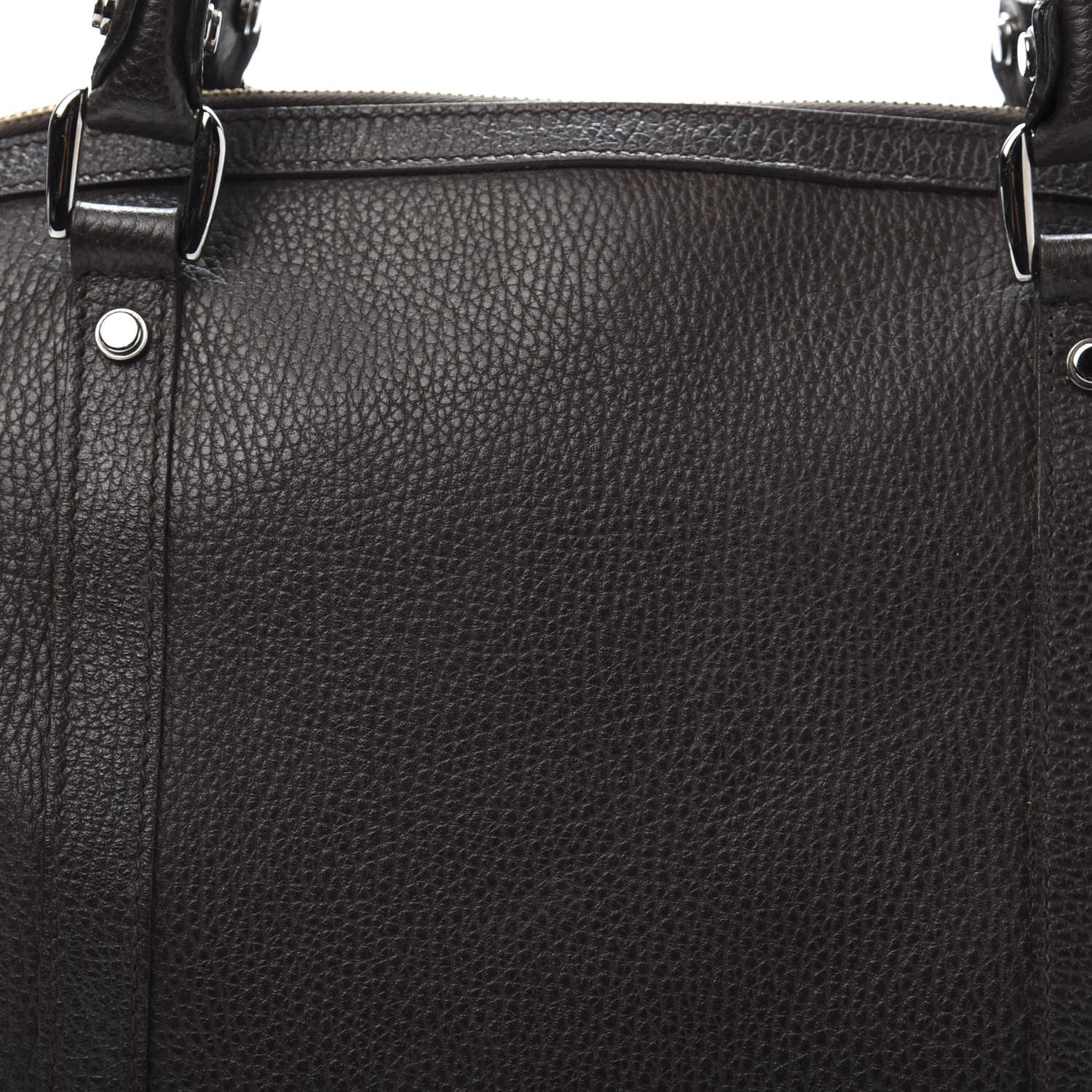 Gucci Pebbled Calfskin Medium GG Convertible Dome Satchel Dark Brown 16 of 17