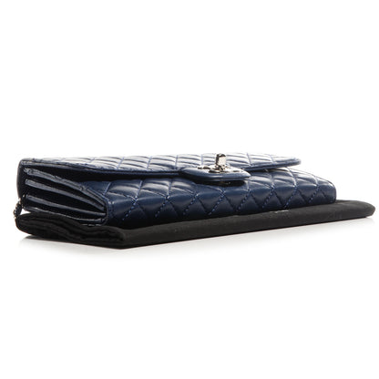 Chanel Lambskin Clutch Chain Flap Dark Blue 4 of 8