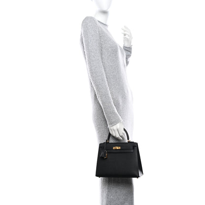 Hermes Epsom Kelly Sellier 25 Black 2 of 11