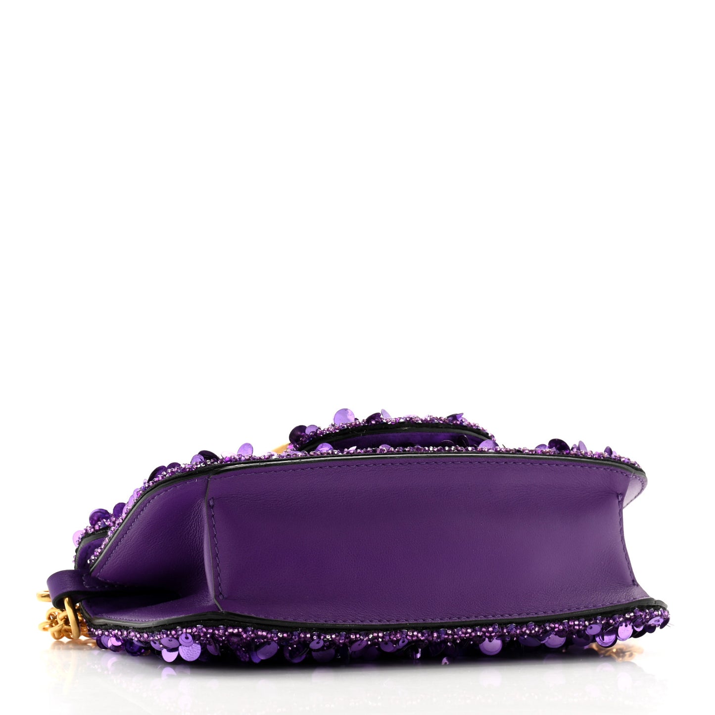 Sequin Vlogo Small Loco Shoulder Bag Purple