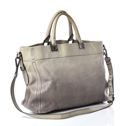 Prada Glace Calfskin Extra Wide Tote Ghiaccio Sfumato 4 of 15