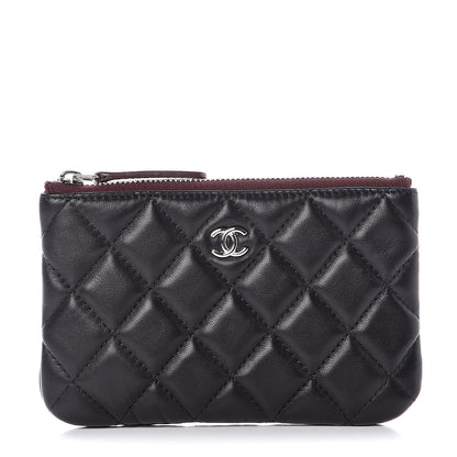 Chanel Lambskin Quilted Small Cosmetic Case Black 1 of 8