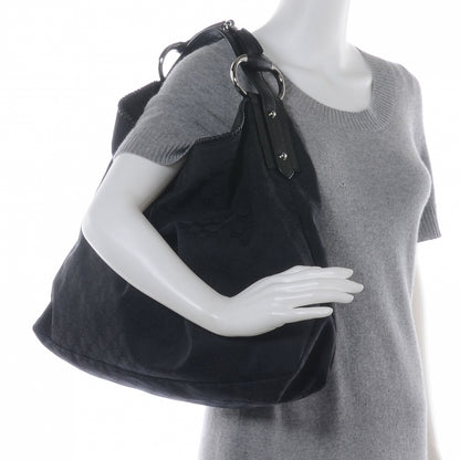 Gucci Monogram Large Horsebit Chain Hobo Black 2 of 7