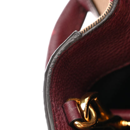 Burberry Grainy Calfskin House Check Medium Banner Tote Mahogany Red 16 of 17