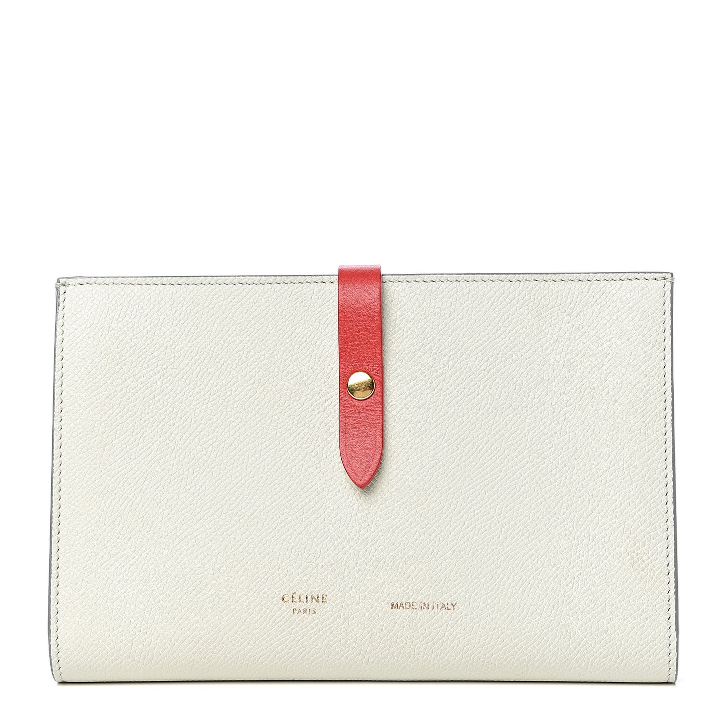 Grained Calfskin Large Multifunction Strap Wallet Jade