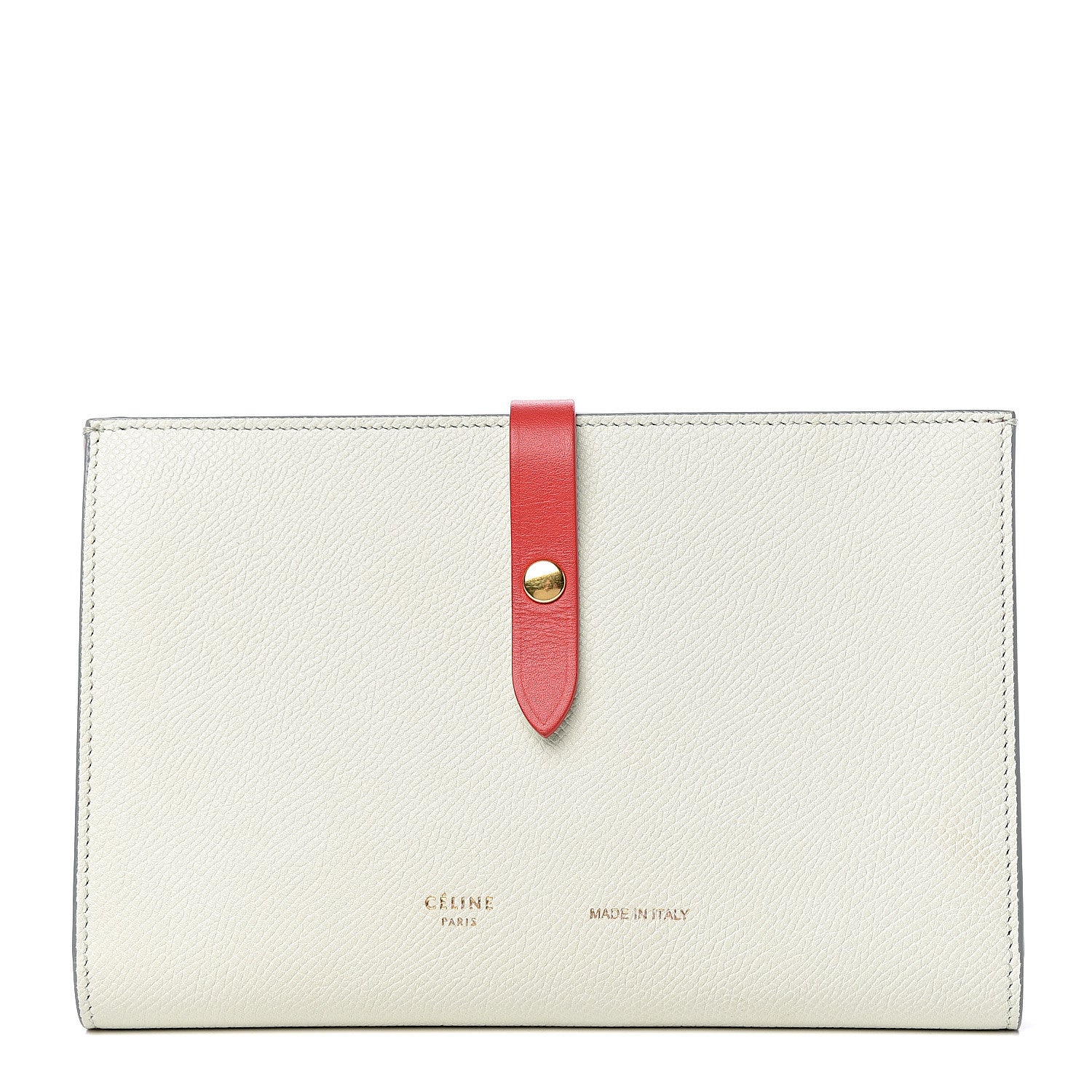 Celine Grained Calfskin Large Multifunction Strap Wallet Jade 1 of 7