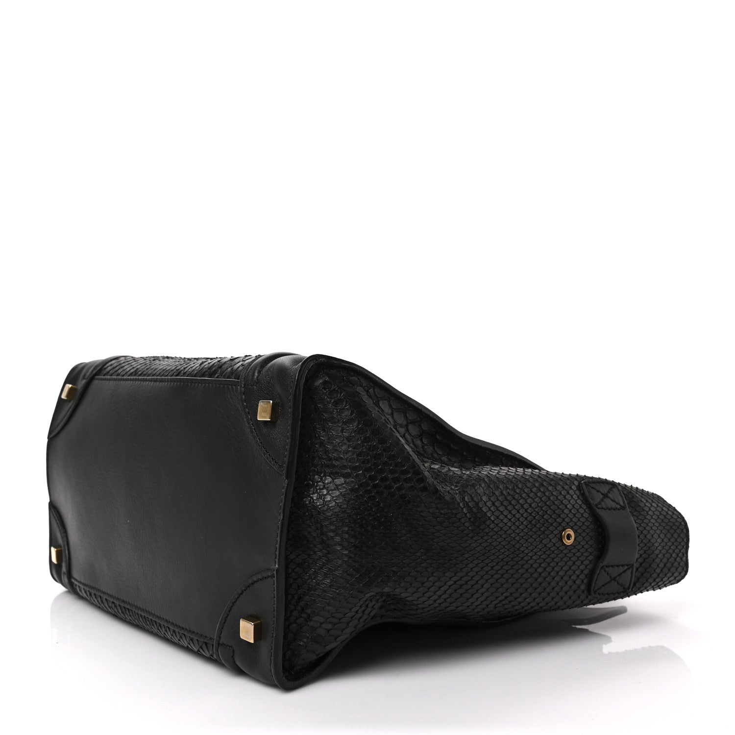 Celine Snakeskin Smooth Calfskin Mini Luggage Black 7 of 7