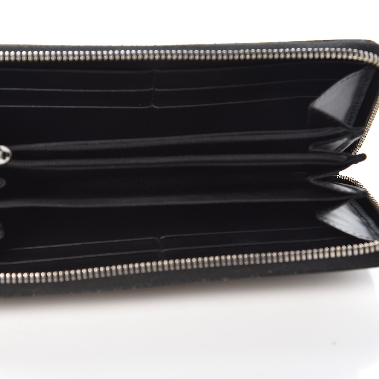 Gucci GG Supreme Monogram Wolf Print Zip Around Wallet Black 5 of 11