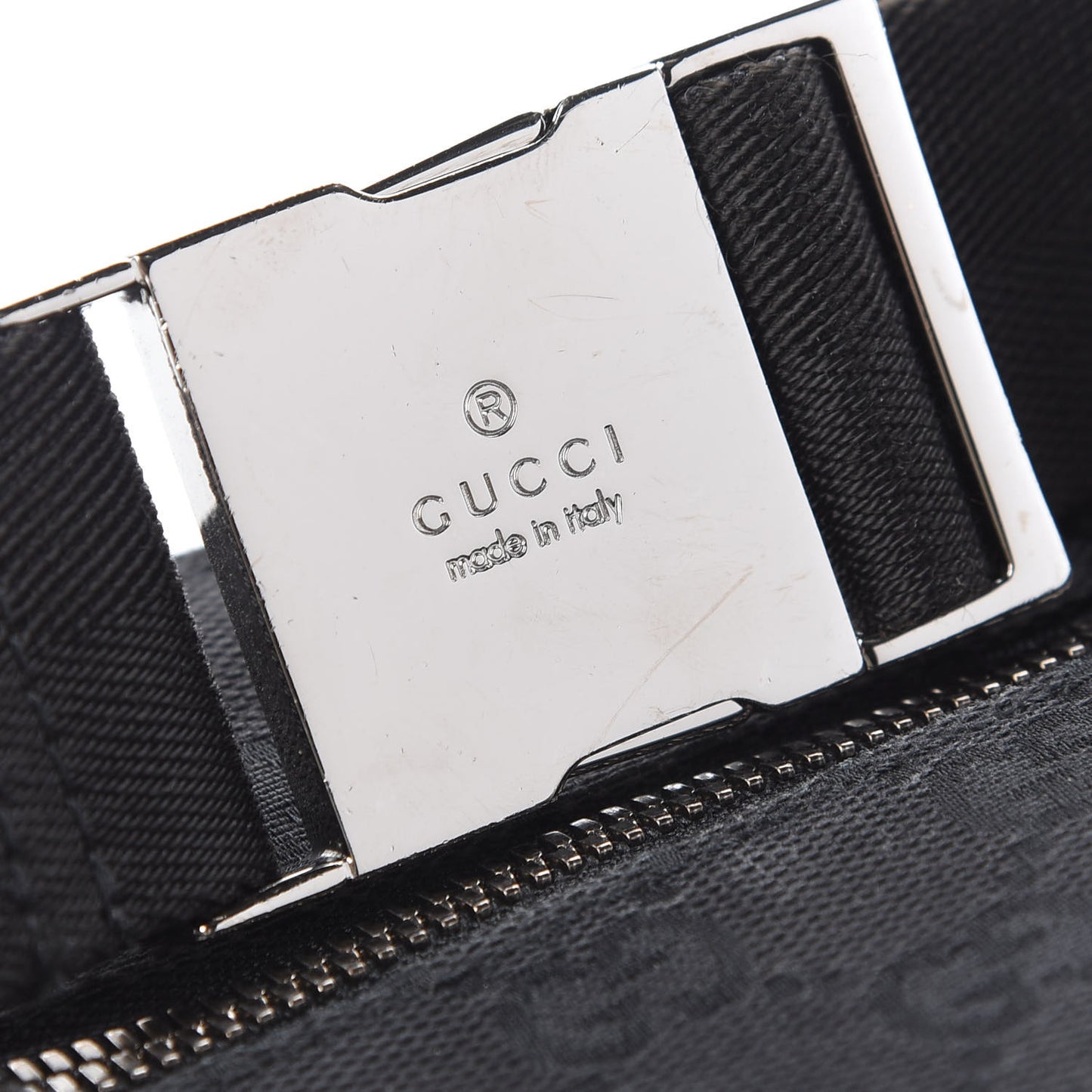 GG Monogram Double Pocket Belt Bag Black