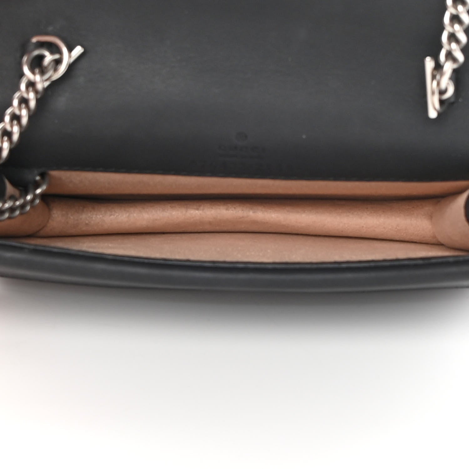 Gucci Suede Super Mini Dionysus Shoulder Bag Black 4 of 11