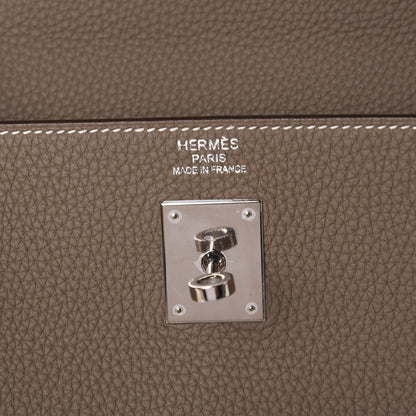 Hermes Togo Kelly Retourne 35 Etoupe 6 of 10