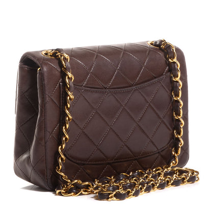 Chanel Lambskin Quilted Mini Square Flap Brown 3 of 10
