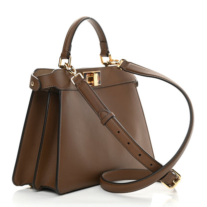 Fendi Vitello Seta Shiny Nappa Plexiglass Small Peekaboo I SEE U Satchel Foresta Sasso 3 of 13