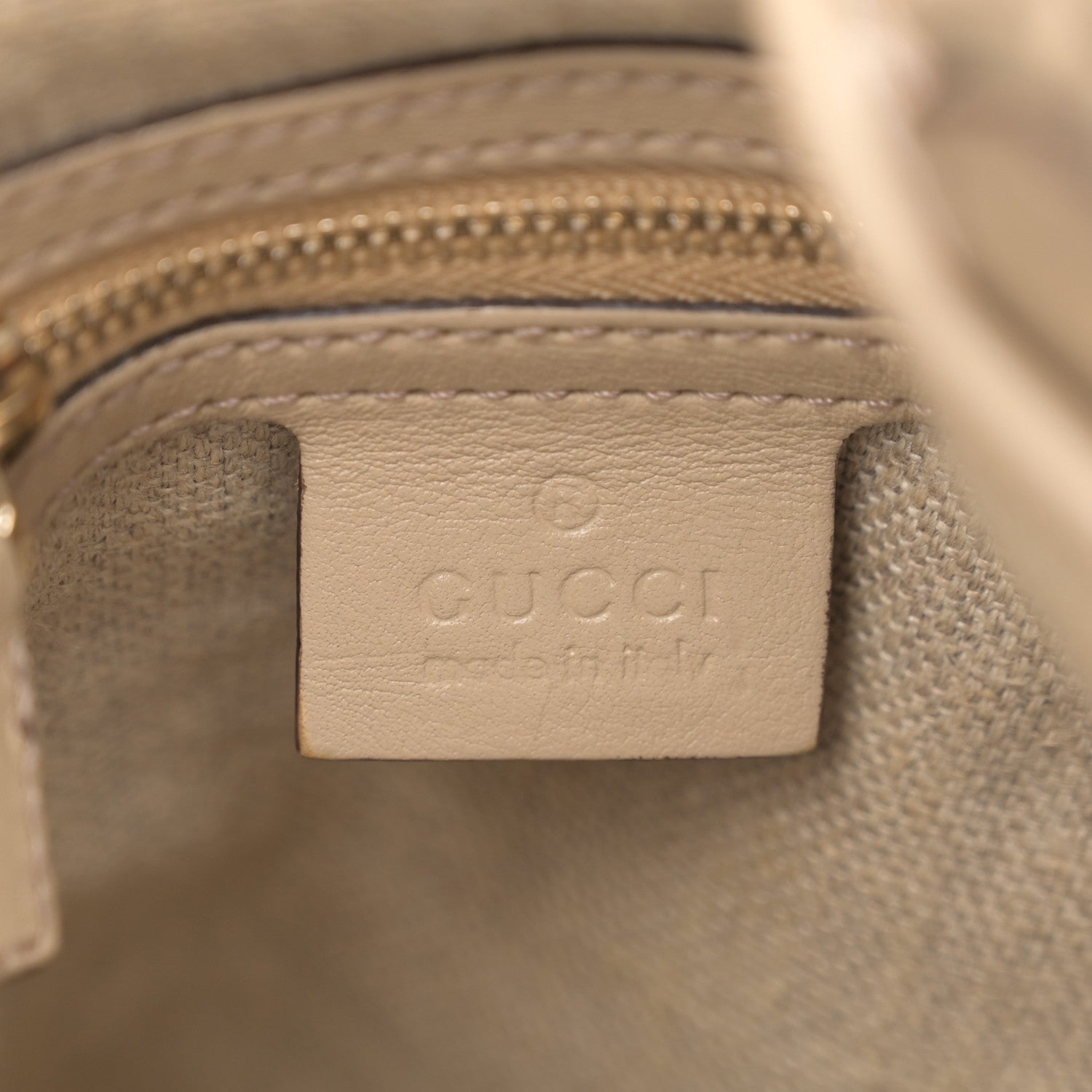 Gucci Ostrich Small Pelham Shoulder Bag Beige 6 of 11