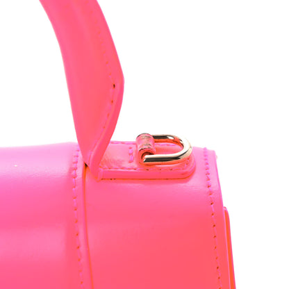 Balenciaga Shiny Box Calfskin Hourglass Top Handle Bag XS Acid Fuchsia 13 of 13