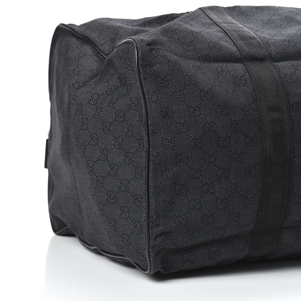 Denim Monogram Large Collapsible Carry On Duffle Black