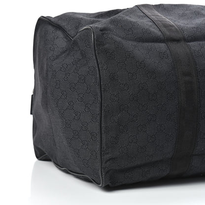 Gucci Denim Monogram Large Collapsible Carry On Duffle Black 9 of 13