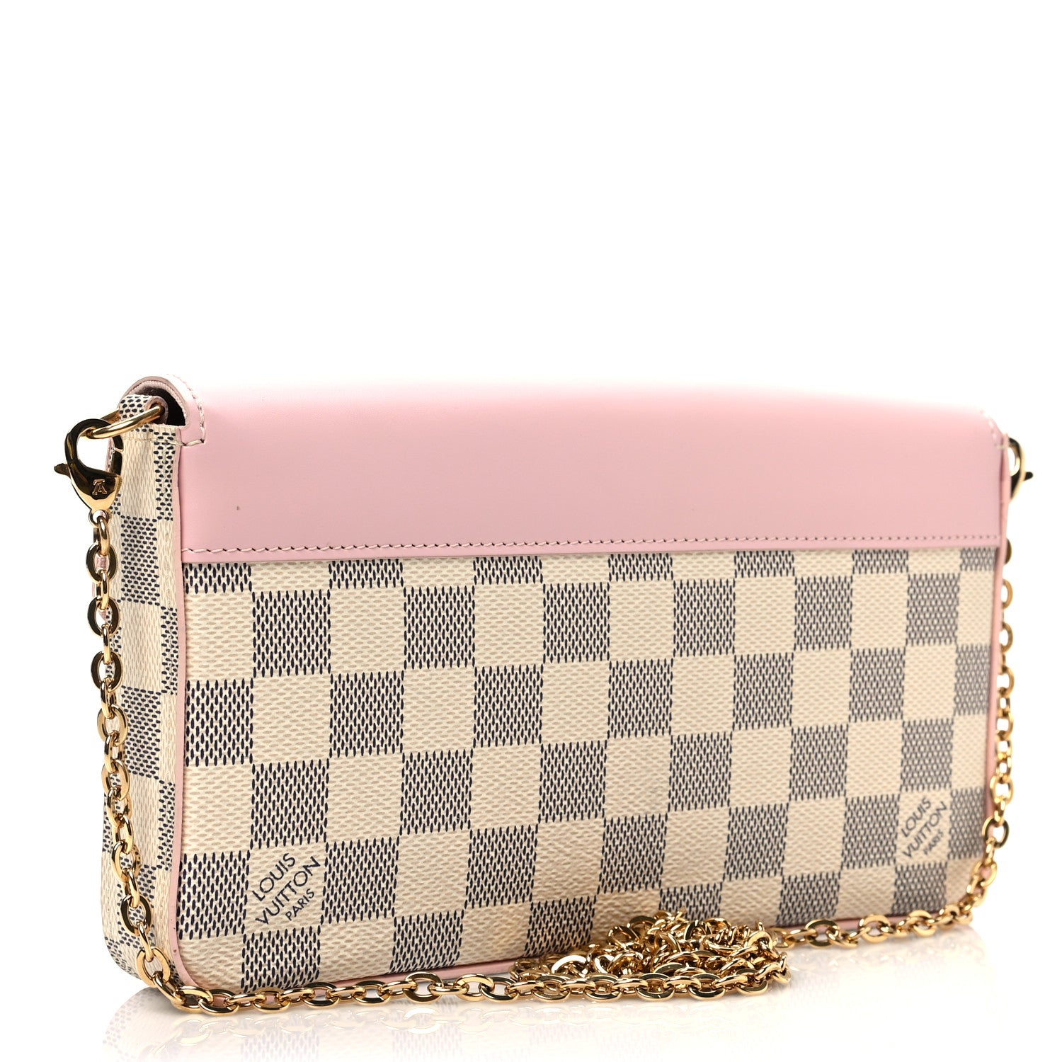 Louis Vuitton Damier Azur Calfskin Pochette Felicie Eau de Rose 4 of 8