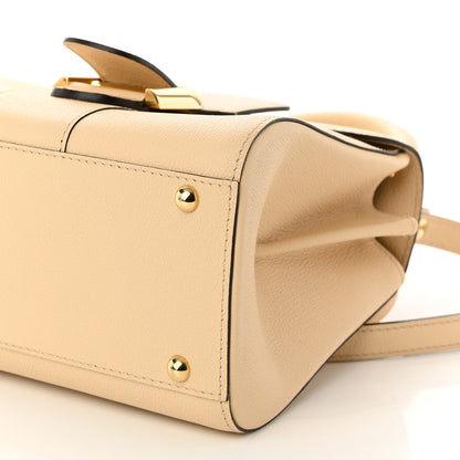 Delvaux Grained Calfskin Mini Brillant Satchel Dune 8 of 9