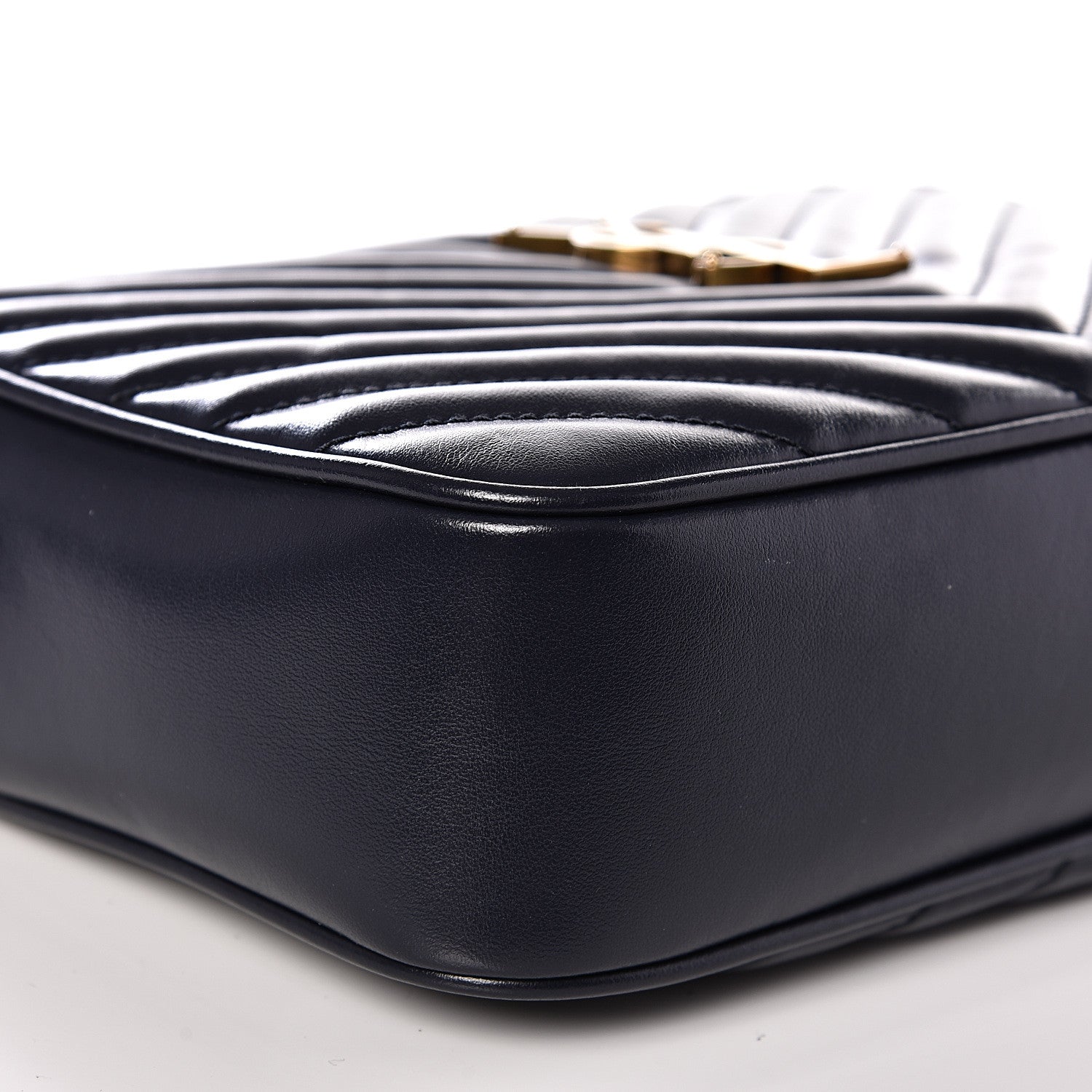Saint Laurent Calfskin Matelasse Monogram Lou Camera Bag Navy 7 of 8