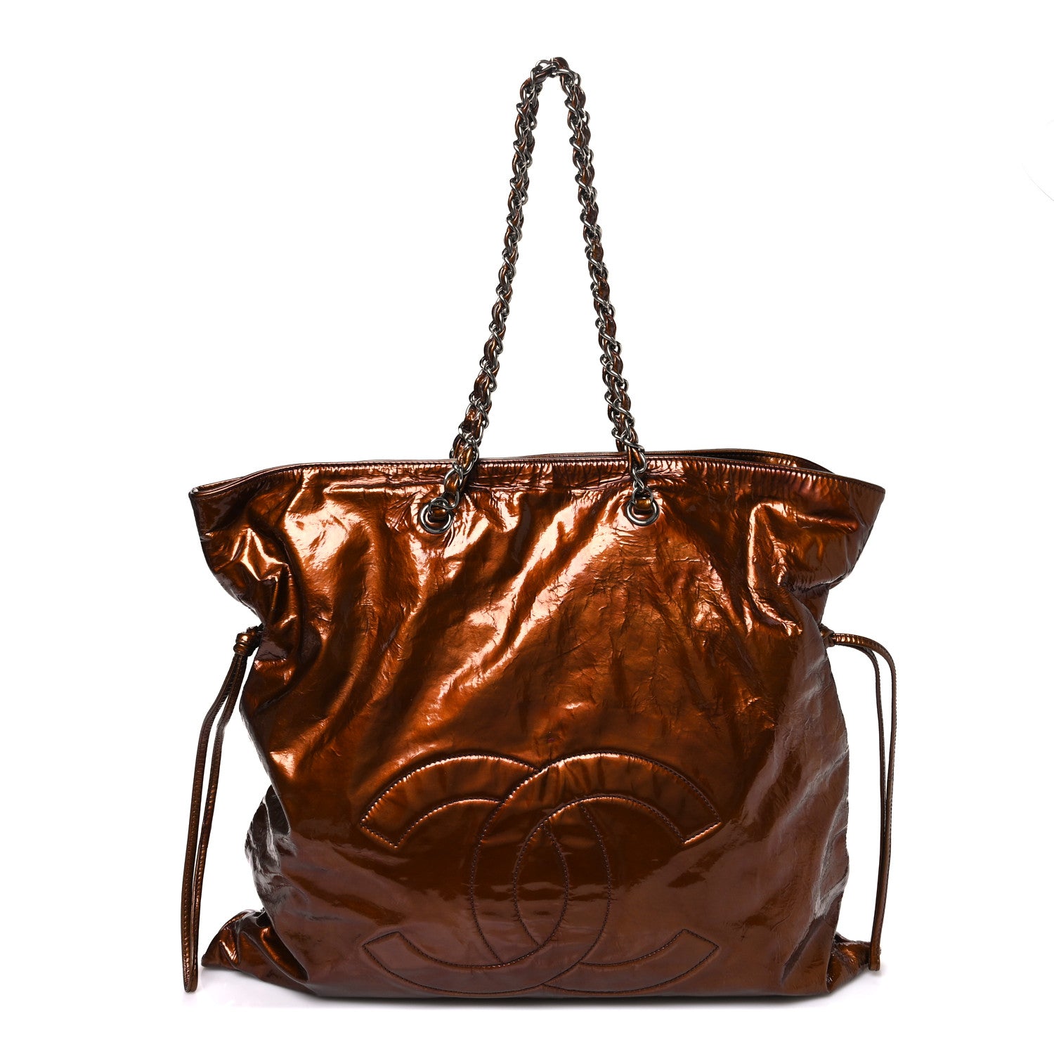 Chanel Patent Bonbons Shopper Tote Bronze 1 of 10