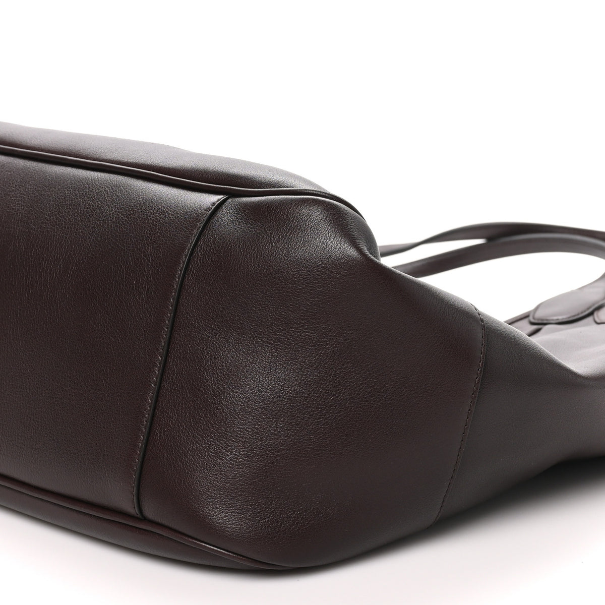 Soft Calfskin Medium Mercato Tote Bag Dark Brown