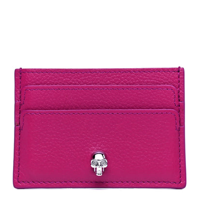 Alexander McQueen Calfskin Skull Card Holder Fuchsia 1 of 5