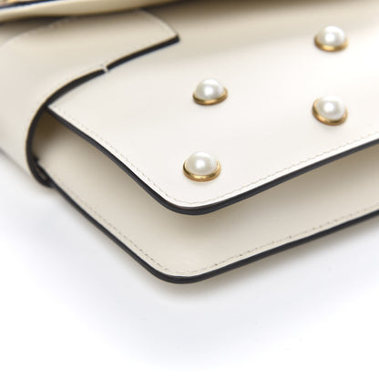 Gucci Nappa Pearl Studded Mini Queen Margaret Broadway Shoulder Bag Mystic White 9 of 12