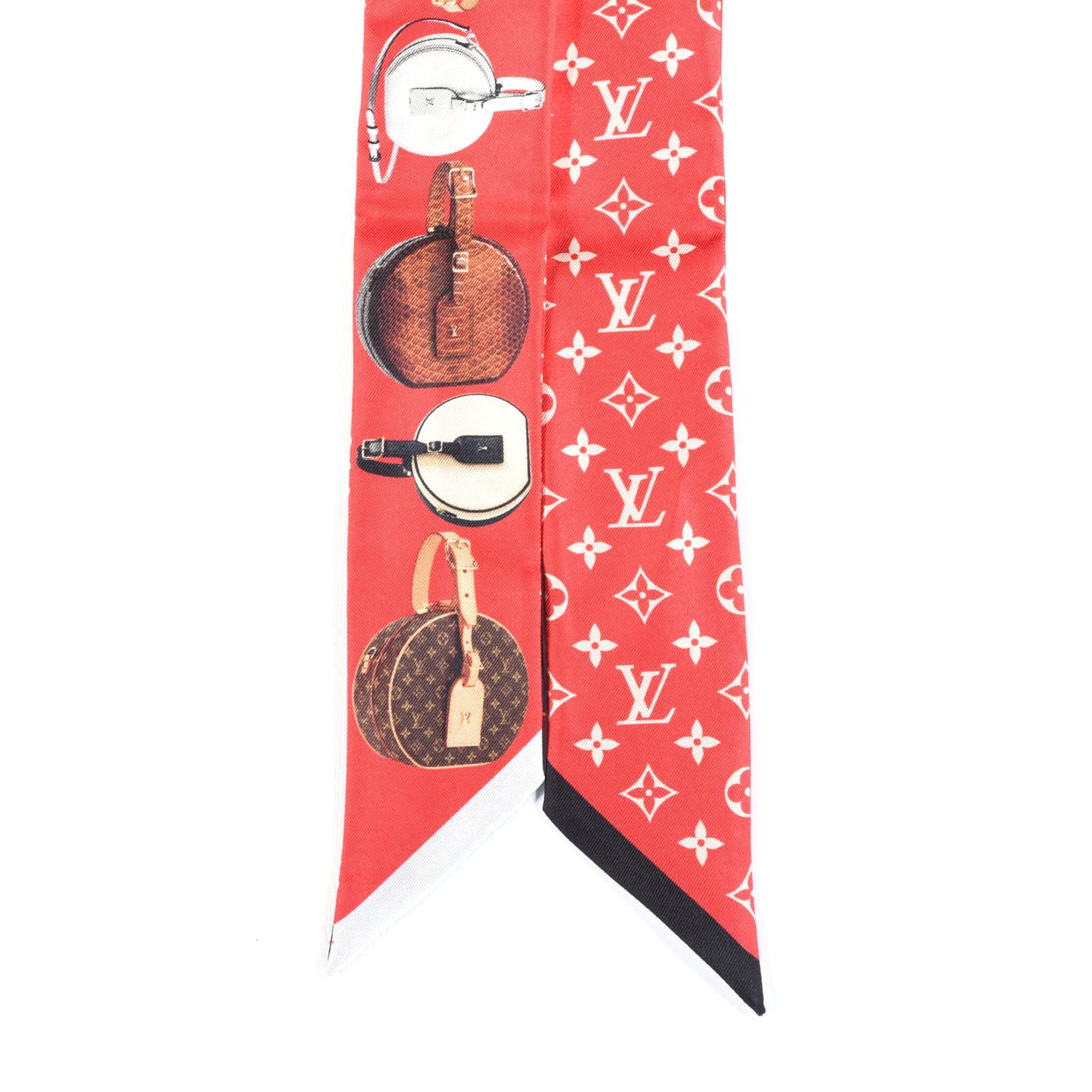 Silk Monogram Tribute To Chapeau BB Bandeau Red