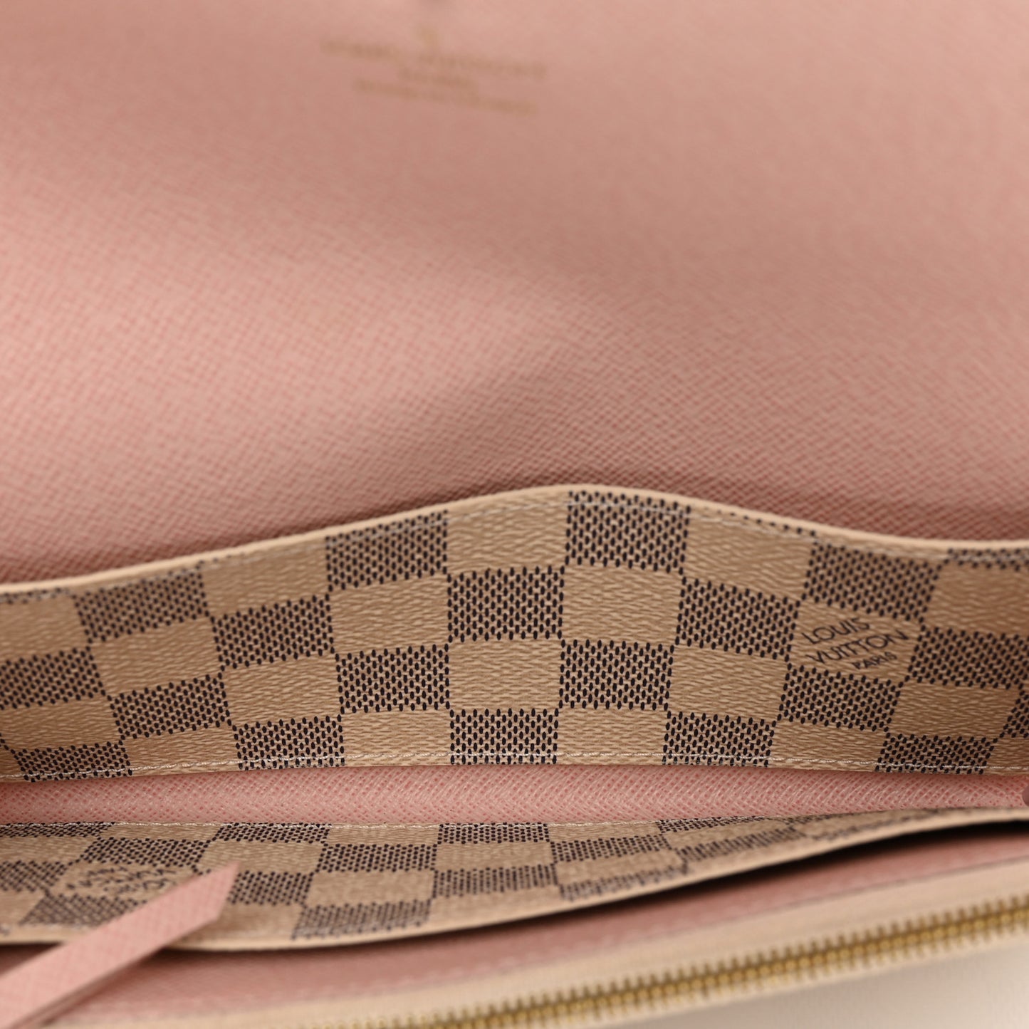Damier Azur Emilie Wallet Rose Ballerine