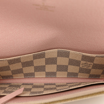 Louis Vuitton Damier Azur Emilie Wallet Rose Ballerine 5 of 8