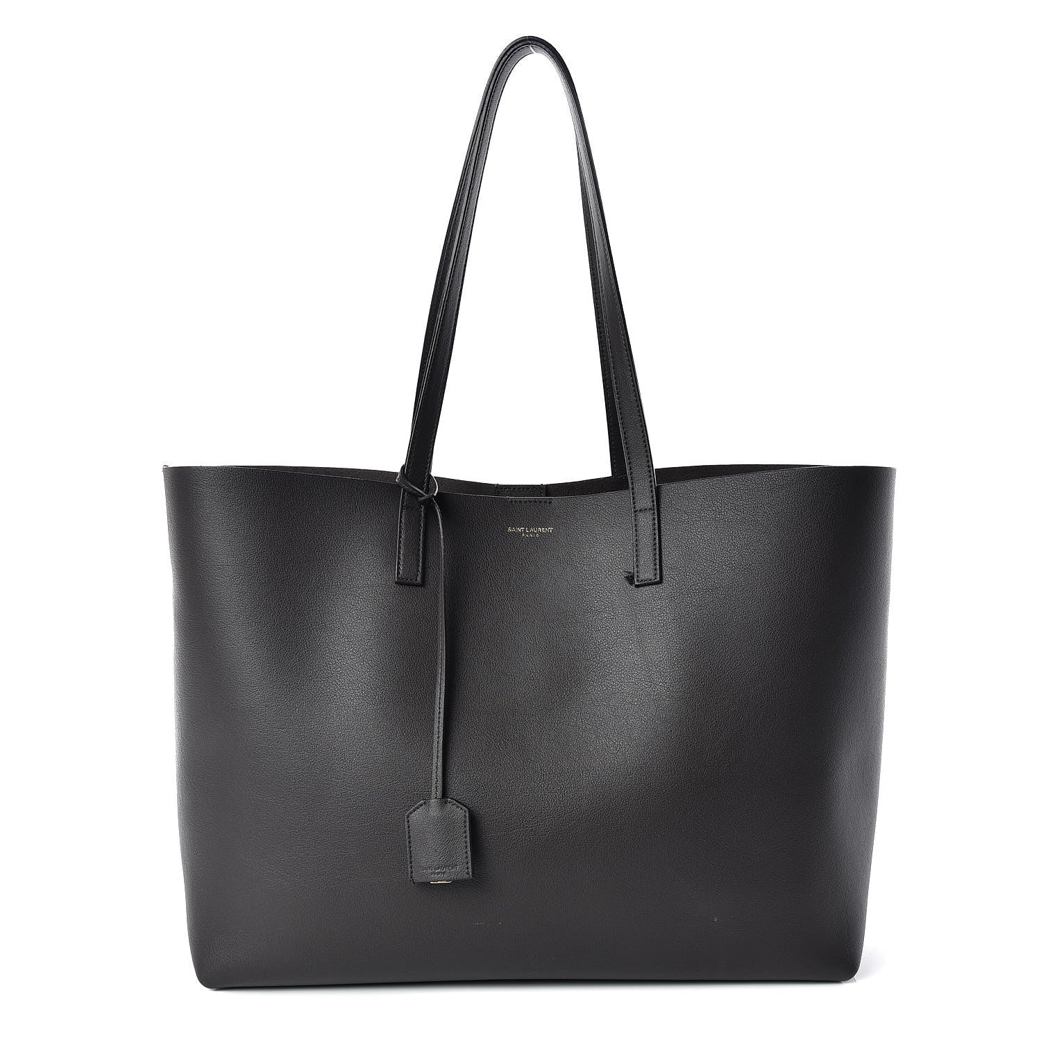 Saint Laurent Calfskin Large Shopping Tote Coal 3 of 13