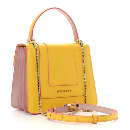 Bulgari Calfskin Serpenti Forever Top Handle Yellow 3 of 12