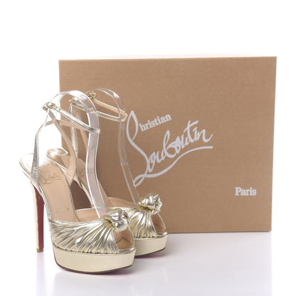 Christian Louboutin Nappa Laminato Greissimo Mule 140 Sandals 35 Platine 12 of 12