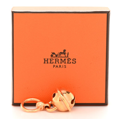 Hermes Rose Gold Plated Charms Grelot Twilly Ring 5 of 5