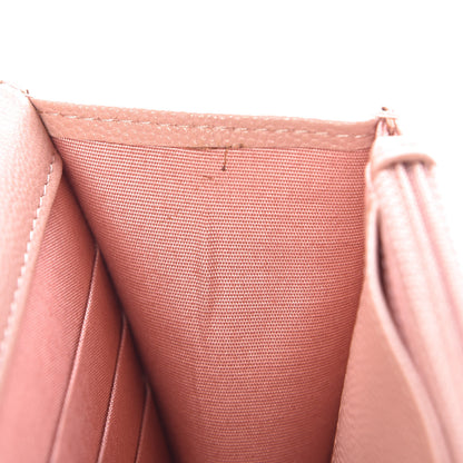 Chanel Caviar Camellia Embossed Wallet On Chain WOC Light Pink 9 of 12