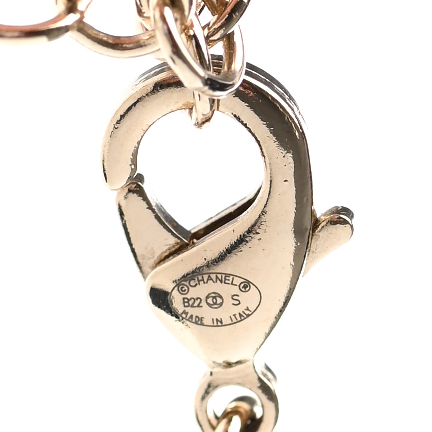 Crystal CC Chain Necklace Gold