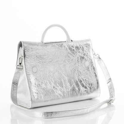 Christian Dior Metallic Calfskin Large Diorever Flap Silver 3 of 6