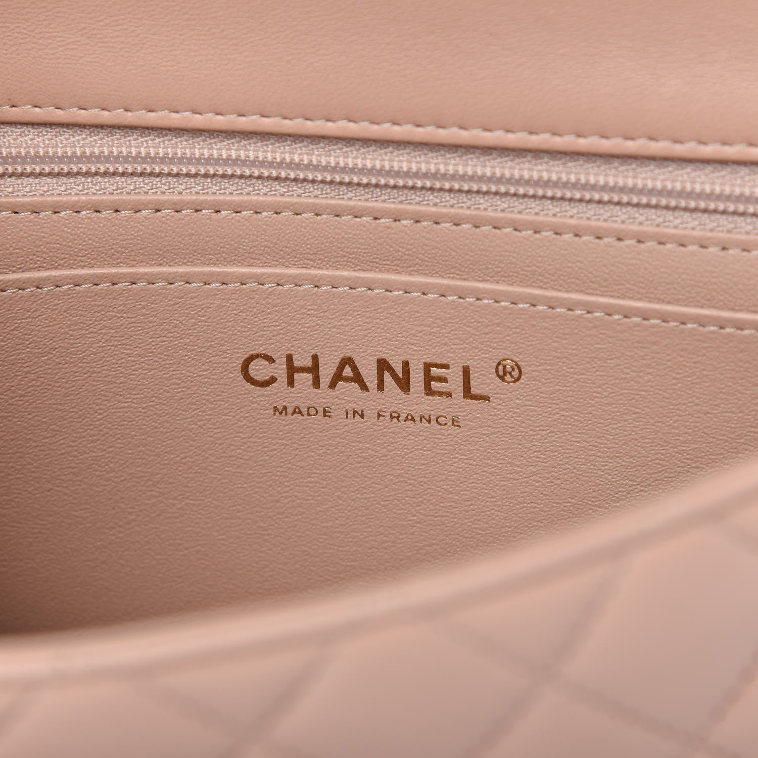 Chanel Lambskin Quilted Mini Top Handle Rectangular Flap Beige 8 of 11