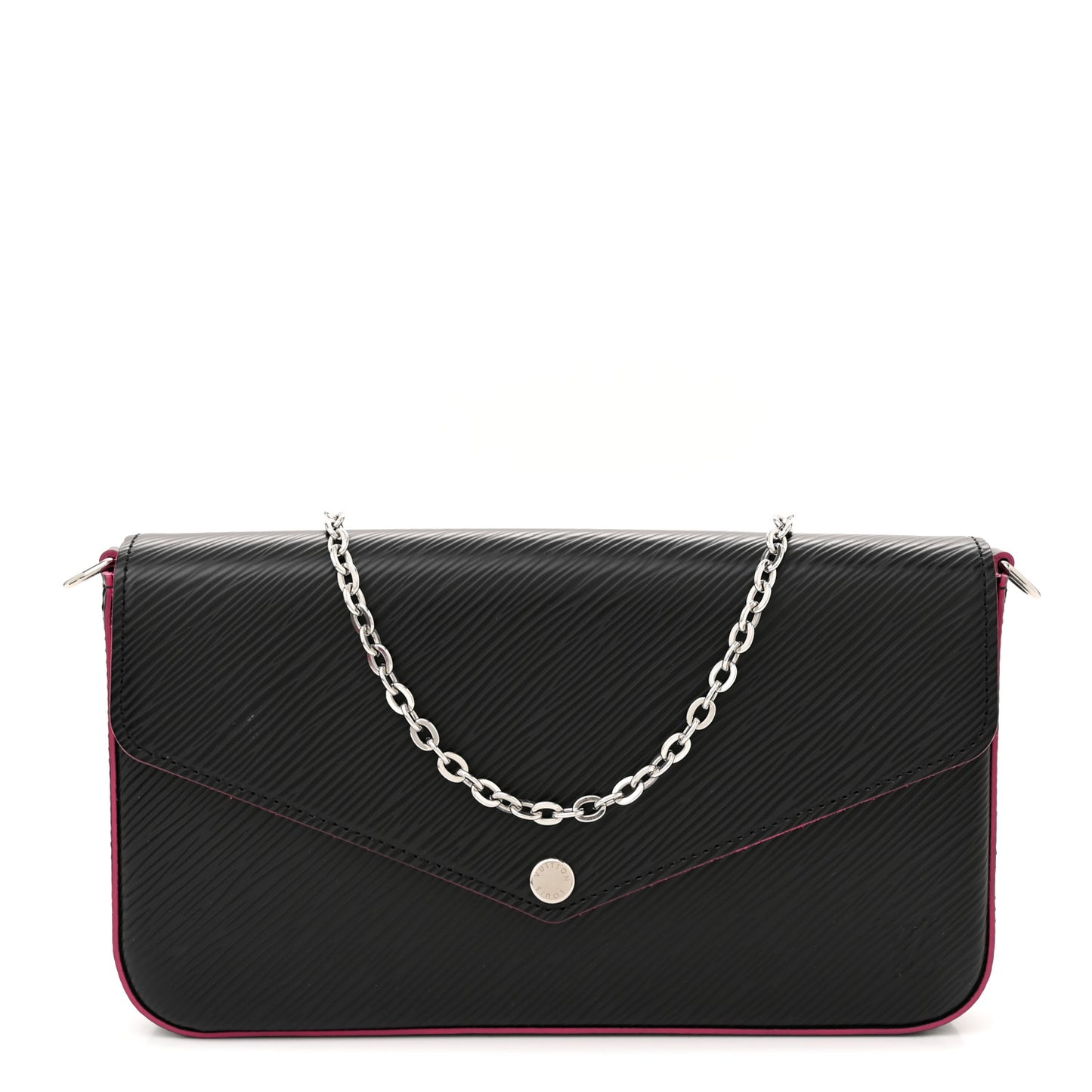 Epi Pochette Felicie Black Hot Pink