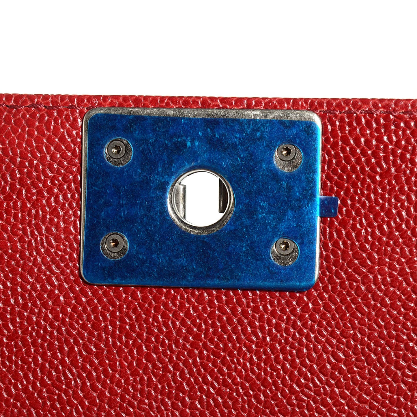 Caviar Quilted New Medium Boy Flap Dark Red